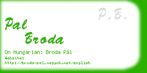 pal broda business card